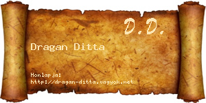 Dragan Ditta névjegykártya